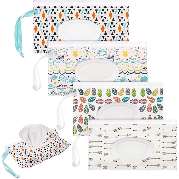 Sacchetti Salviettine Umidificate 4 Pezzi - 25x15 Cm | Dispenser Riutilizzabili - Foto 7