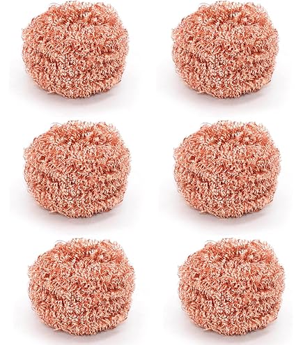 Lot De 10 Boules En Fil De Cuivre Plaqué - Éponges Récurantes Pour Nettoyage Robuste, Outils De Cuisine Et Atelier