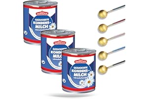 MEINBAZAR Gezuckerte Kondensmilcherzeugnis - 8 prozent Fett (397 g) + 1 Löffel (3x397g)