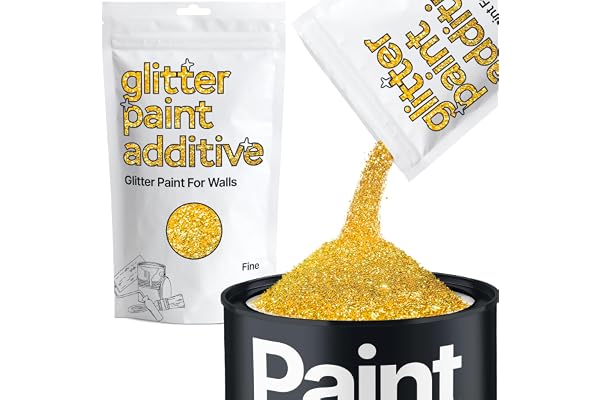 Hemway Additif de peinture à paillettes fines 0,4 mm pour murs et plafonds 100 g, or