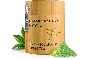 MATCHITA organisk ceremoniell japansk matcha grönt tepulver – bambulåda (40 g) – rik och krämig smak: perfekt för varma och kalla drycker, lattes, smoothies – ökar energinivån och immunfunktionen
