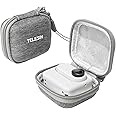 TELESIN Small Protective Carry Case for Insta 360 One R Twin Edition with 4K Wide Angle Action Camera, with Half-Open Zipper Can Connect with Selfie Stick