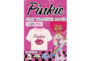 Lovein Light Heat Transfer Paper Pro 2.0 A4 10 Sheets Cotton Fabric Printable HTV Iron Transfer Paper for White Fabric Inkjet Printer T-Shirt Printing Paper Breathable Vinyl(LI-H-L2.0-10)