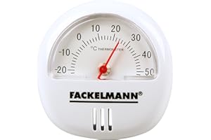 Fackelmann Thermomètre Magnétique Tecno Blanc 17 x 8 x 1,8 cm16375