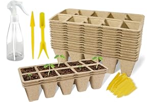 LYFETC Anzuchttöpfe 100Zellen Biologisch abbaubare , 10pcs Anzuchttöpfe Abbaubar Pflanztopf Biologisch Abbaubar anzucht anzuchttöpfe Geeignet für alle Samen, Sämlinge, Blumen, Obst und Gemüse