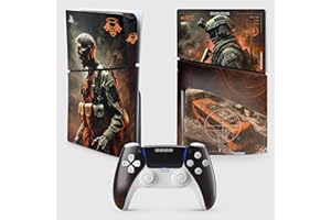 FFRAME Adesivo per PS5 Black Ops 6, adesivo PS 5 Gaming, Console e Controller, edizione Slim Disco Skin COD (1 Controller)