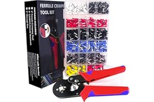 Pince à Sertir, BringLuck2U Embout de Cablage Outil de Sertissage Cosse Electriques à Sertir 1250 pièces Cosses 0,25-10mm² pour Bornes de Outil de Sertissage de Pince Électricien,Bornes Électriques