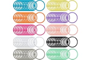 PIWOSGOL 100 Piezas Anillas Encuadernar Colores 30MM Anillo de Carpeta de Metal, Anillas de Libro Hojas Suelta para Cuadernos, Tarjetas de índice, álbumes de Recortes, Planificadores