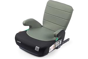 BABYAUTO - DOKA I-fix isofix, Alzador con Respaldo Desmontable, Grupo 2/3, Confortable y Seguro, para Niños de 125 a 150 cm, 6-12 años de Edad, Homologado Normativa ECE R129 - Color: Olive Green
