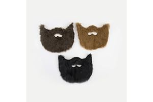 Gift Republic Barbas de emergencia GR450025, paquete de 3 barbas falsas, 18 x 12 x 4,5 cm, multicolores