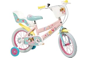 Toimsa Barbie Bike, Learn to Ride Bicycle with Stabilisers and Accessories for Children Ages 3+