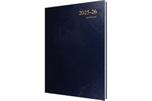 Collins 'Essentials' 12 Month Mid/Academic Year Planner, July 2025-July 2026 - ESSA41M.65-2526 -Day-to-Page Appointments Diary, A4 Hard Cover, Dark Blue