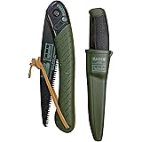 Bahco Lap BHLAP-KNIFE Klappbarer Astsäge mit Messer, Jagdgrün