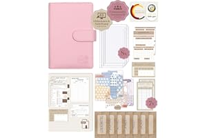‎BEGINNERBUDGET BeginnerBudget® Budget Planner Deutsch - Starterset mit Sparchallenge Budgetplaner - Sparen mit Umschlagmethode + Anleitung - Ringbuch A6 - Binder A6 Litchi-Style (Rosa)