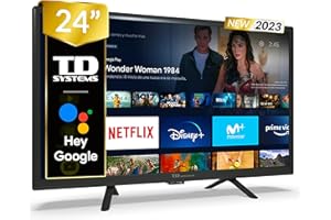 TD Systems - Smart TV 24 Pouces LED HD, Hey Google Official Assistant téléviseur, contrôle Vocal, Android 11 - PRIME24C14S