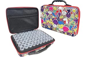 BECELE Diamond Painting Accessoires Boite de Rangement, Boîtes d'accessoires de Peinture au Diamant 5D,60 Emplacements, Boîtes de Rangement Pour Peinture Diamantée, étui pour Accessoires d'art Diamant