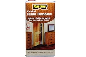 Rustins 5L Danish Oil - L'huile danoise claire originale pour tous les types de bois - extérieur et intérieur - sécurité, nourriture et jouets