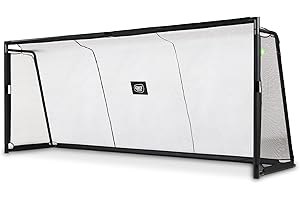 EXIT Toys But de Football en Acier Forza - But de Football Extra Grand pour Enfants - Inclus Système d'Anchorage Solide - pour Le Jardin - Entraînez Vos Compétences de Football - 500x200cm - Noir