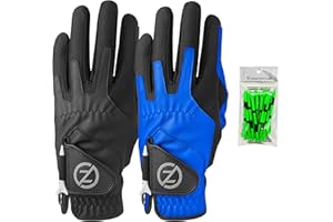 Zero Friction - Guantes de Golf sintéticos de compresión para Hombre (Paquete de 2), Ajuste Universal, Talla única