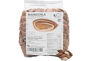 MANDORLE MELI Mandorle Sgusciate Siciliane - Frutta Secca Fonte di Vitamine e Fibre - Senza Glutine (Siciliana Tuono, 1kg)