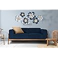 Design World Gifts And Interiors Multicolor Decorative Metal Floral Wall Art Decor Sculpture For Living Room Bedroom Office Decoration, 127 Centimeters