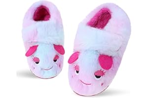MIXIN Girls Slippers for Kids Memory Foam Slippers for Toddler House Warm Children Indoor Outdoor Shoes