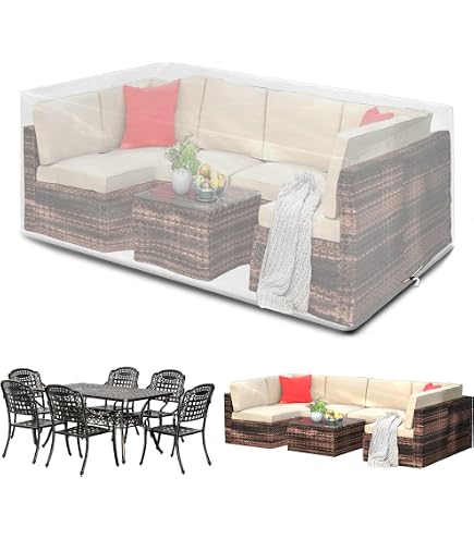 Housse De Protection Meubles Jardin 250x210x90 Cm – Imperméable Anti-UV RICHIE