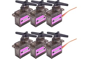 FPVDRONE MG90S Servo Metal Gear Micro 9G Servo Motor Upgraded SG90 Servo for RC Helicopter Airplane Boat Controls(6PCS)