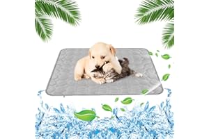 Yegookay Cooling Blankets Sleeping Places & Furniture for Dogs 62 x 50 cm Cats Cooling Mat Dog Without Gel Cooling Plate Rabbit Cooling Pad Cat Cooling Seat Cover for Car Seat Self-Cooling Dog Mat