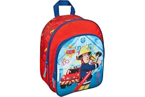 Undercover FSTU7601 – plecak Strażak Sam, z przednią kieszenią i wyściełanymi szelkami, ok. 31 x 25 x 10 cm, czerwony, 31 cm, Plecak z przednią kieszenią