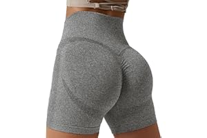 Zhiaek Pantalones Cortos Mujer Elásticas Short Deportivo Leggins Push Up Mallas Correr Cintura Alta para Gym Fitness Yoga