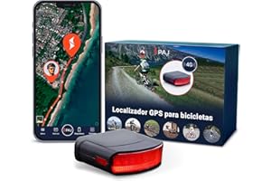 PAJ GPS Rastreador con Luz Trasera para Bicicletas (Incl. E-Bikes) - Seguimiento 4G En Tiempo Real con Alarma De Caída, Registro De Rutas, Geovalla, 100% Impermeable, hasta 20 Días De Batería