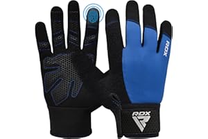 RDX Gants De Musculation Gant Fitness Gymnastique Sport Anti-Dérapant, Protection Paume Adhérence Entrainement Halterophilie Rembourrée Antidérapant Respirant à Écran Tactile Équipement Gym à Domicile