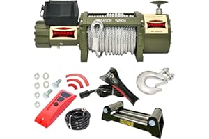 Dragon Winch Cabrestante eléctrico Truck 22000 lbs (9979 kg) 24V con Cuerda de acero 31m para camiones, vehículos comerciales, bomberos | con control remoto inalámbrico y accesorios para Cabestrante
