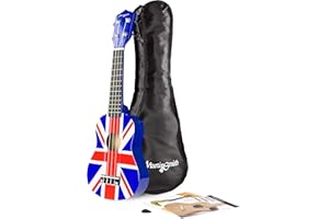 Martin Smith Soprano Ukulele avec Sac Ukulele et Union Jack Design