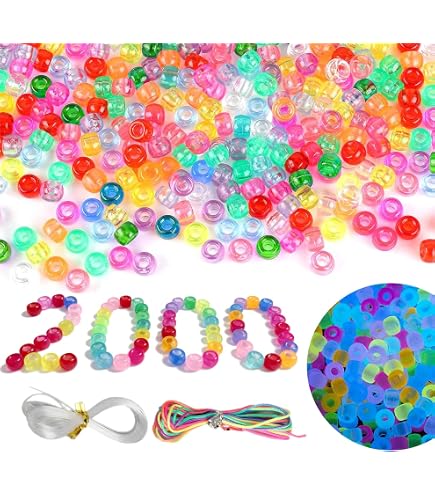 JETOP 1500pz Colorato Acrilico Perle 6mm 8mm 10mm, Perline Colorato da Infilare Finitura Acriliche Braccialetti Bambina, Perline Artigianali per Artigianato Collane Braccialetti Creazione di Gioielli