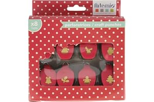 Artemio 8 Mini Punches Kit Christmas, Plastic, Multi-Colour
