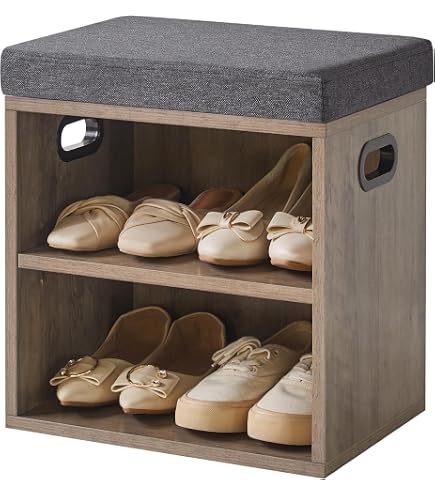 Panchina Scarpiera Con Imbottitura - In Legno, Bianco, 45x30x40 Cm, Capacità 100 Kg, Per Ingresso E Corridoio
