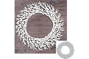 YEYERT Wreath of Branches Metal Die Cuts,Wedding Tree Flower Leaf Leaves Cutting Dies Cut Stencils for DIY Scrapbooking Album Decorative Embossing Paper Dies for Card Making
