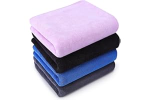 Meng Jiaran 4 Pack Microfibre Gym Towel Fast Drying, 75x35 cm Fast Drying Sports Gym Towel for Men Women, Super Absorbent Workout Towels for Sport Yoga Travel, Gym Fitness, Camping
