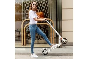 HIKOLE Patinete Adulto Scooter Niños Patinete Plegable con Rueda Grande y 3 Ajustable en Altura