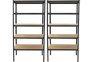 StoreRack Garage Storage Shelves, Storage Racking and Shelving, Heavy Duty Shelving Unit, Shed Racking, Metal Shelving, 5 Tier Shelving Unit, 180 x 90 x 30 – Black