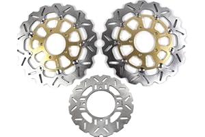 Arashi Front Rear Brake Discs Rotors for KAWASAKI ZZR1400 ABS 2006-2020 Z800E ABS / Z1000 ABS ZZR1400 Accessories Z1000 ABS Brake Disks ZZR 1400 ABS Gold