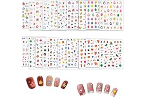 AZONELIFE 20 Fogli Adesivi per Unghie Autoadesivi, Cartoon Nail Art Decals, DIY Nail Stickers, Decorazioni per Punte Delle Unghie per Bambini, Nail Art Decorazione per Donne Ragazze Adulti Bambini