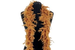 POHOTOBOOTH PROPS LTD Beautiful Gold Feather Boa – 50g -180cm