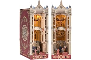 Wevalley Book Nook Kit,DIY Mini Maisons de poupées, Puzzle 3D en Bois - avec Meubles et lumière LED (Notre-Dame de Paris) (Notre-Dame de Paris)