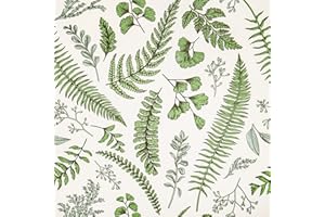 VaryPaper Carta da Parati Foglie Tropicali Verdi 44.5cmx800cm Carta da Parati Floreale Beige Fotomurali Pellicola Autoadesiva Fiori Carta Adesiva Impermeabile Carta adesiva per Pareti Cameretta Bango