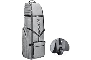 Partage Golf Travel Bag with Wheels, Golf Travel Case for Airlines, 900D Heavy Duty Oxford -Black