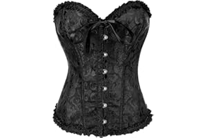 Jecarden Gorset damski czarny gorset top damski gorset gorset seksowny damski gorset top Aesthetic sznurowany biustonosz (XS-6XL)