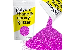HEMWAY Glitter per resina cristalli metallici rosa fucsia per artigianato epossidico scaglie grosse bicchieri cera fusa 100 g / 3,5 oz